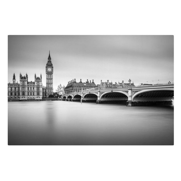 Stampa su tela Il ponte di Westminster e il Big Ben