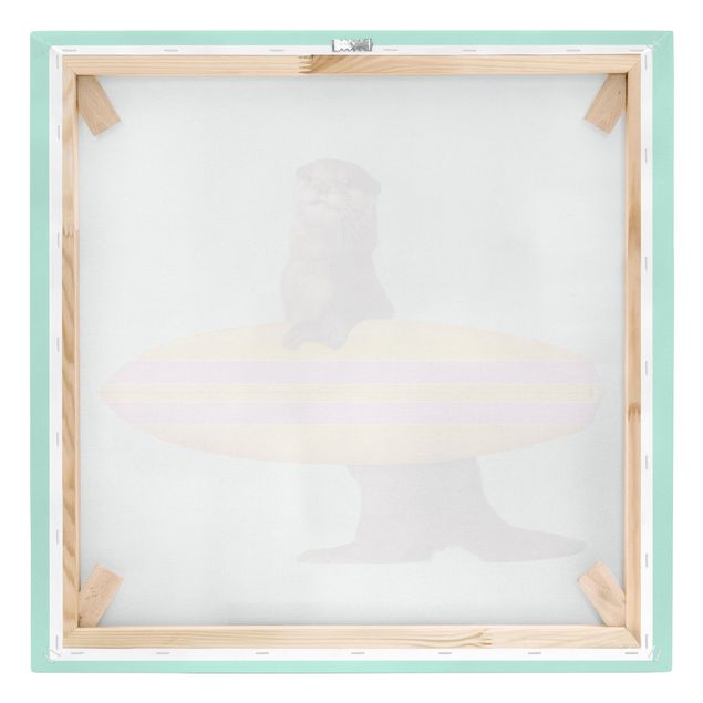 Quadri su tela - Lontra con tavola da surf
