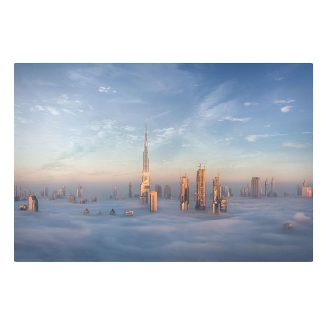 Stampa su tela - Dubai Sopra Le Nuvole - Orizzontale 3:2