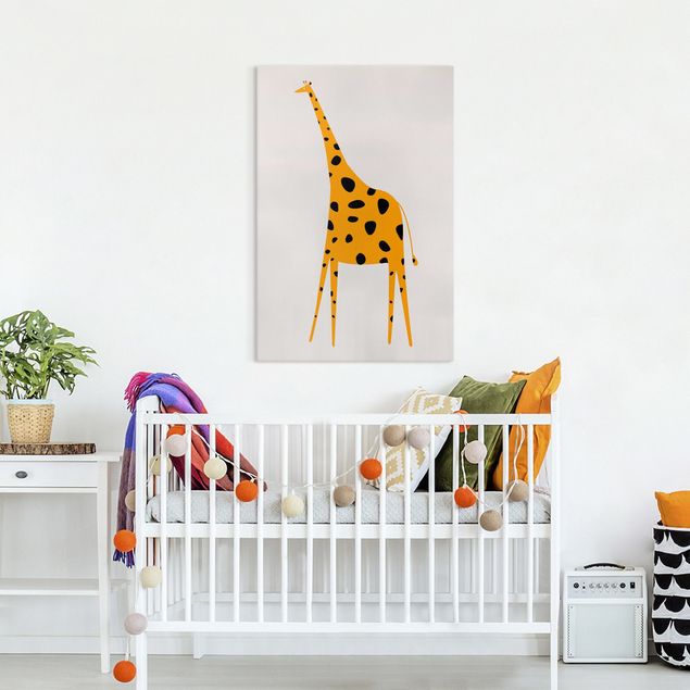 Riproduzione quadri su tela Giraffa gialla