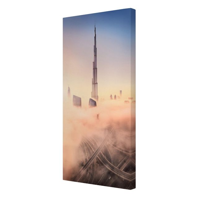Stampa su tela - Heavenly skyline di Dubai - Verticale 1:2