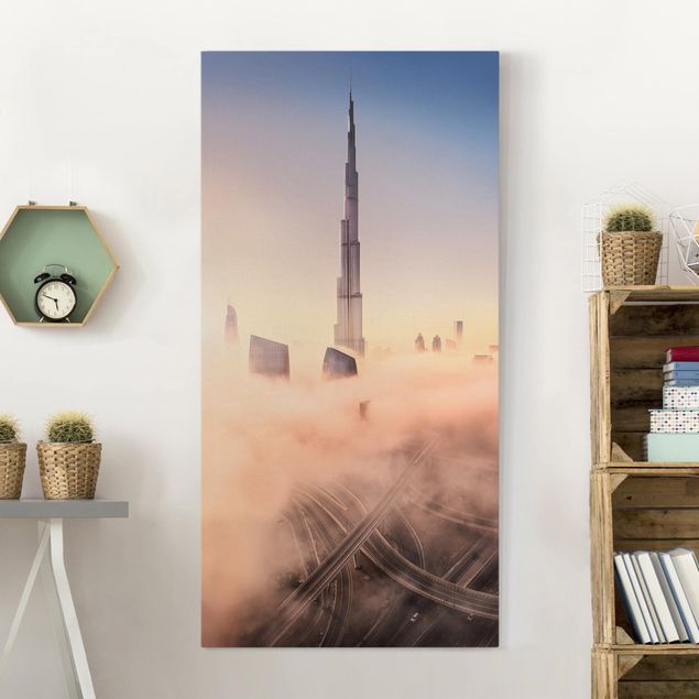 Quadri Dubai Skyline di celeste di Dubai