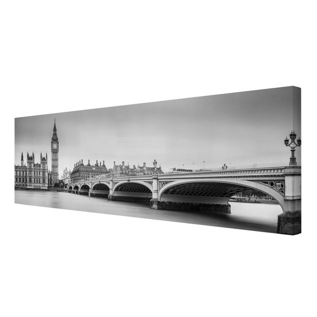 Stampa su tela - Ponte di Westminster e il Big Ben - Panoramico