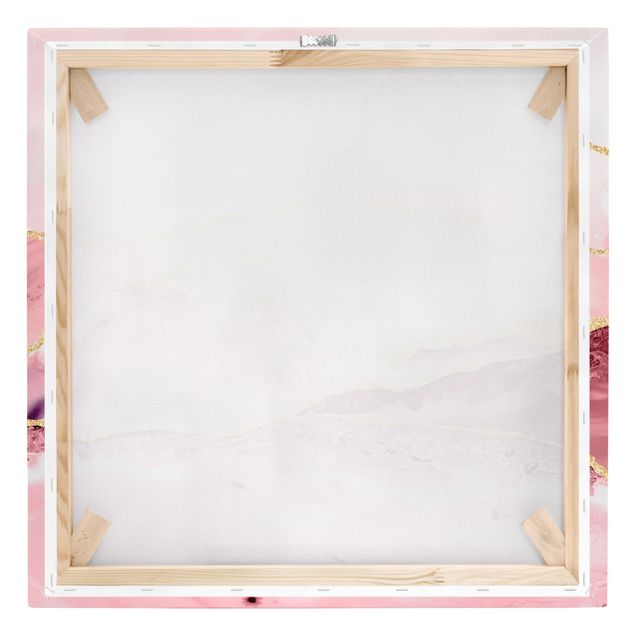Stampa su tela - Estratto Monti rosa con Golden Lines - Quadrato 1:1