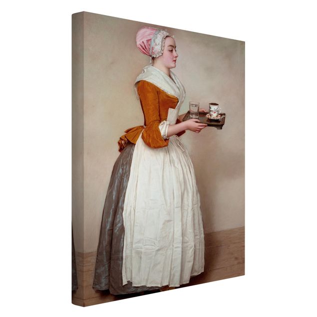Stampa su tela Jean Etienne Liotard - La ragazza del cioccolato