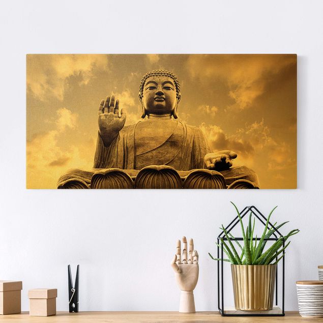  Tele oro Grande Buddha in seppia
