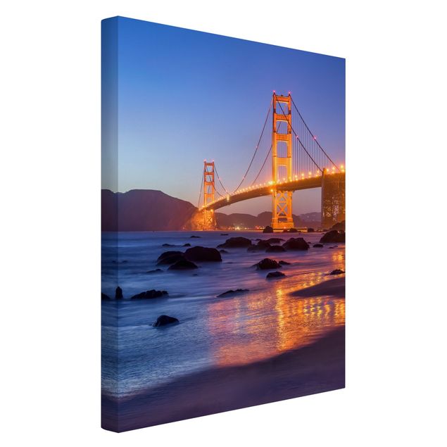 Stampa su tela Ponte del Golden Gate al tramonto