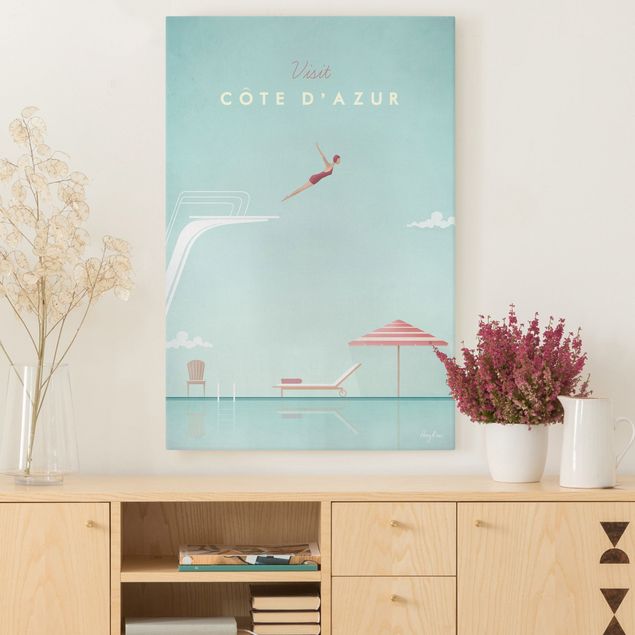Quadri su tela paesaggio Poster di viaggio - Costa Azzurra