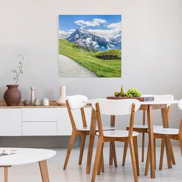 Quadri su tela paesaggio Panorama di Grindelwald
