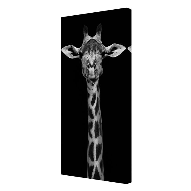 Stampe su tela Ritratto di giraffa scura