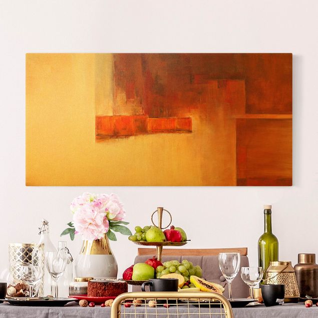 Riproduzione quadri su tela Equilibrio Arancione Marrone