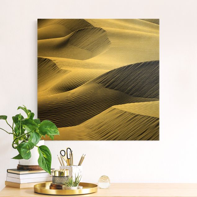 Quadri con deserto Motivo di onda nella sabbia del deserto