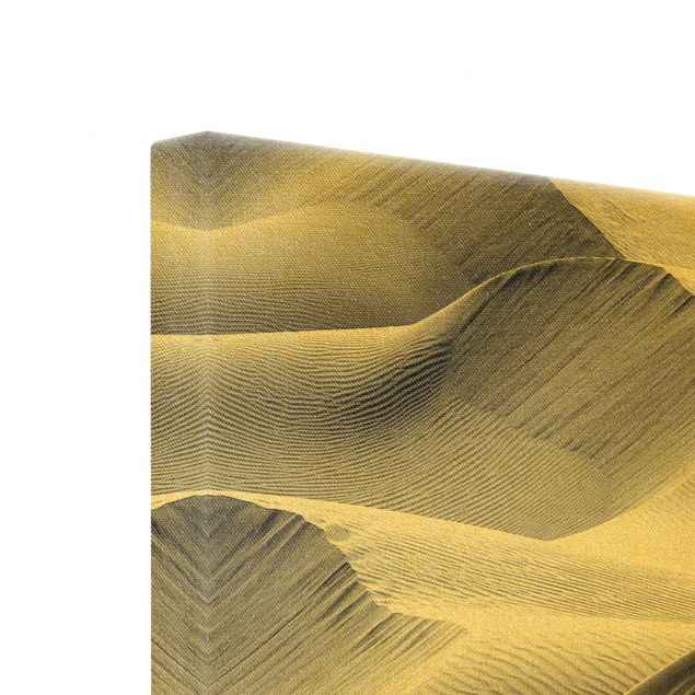 Quadro su tela oro - Onde nella sabbia del deserto