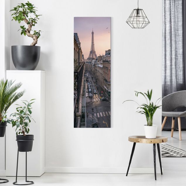 Riproduzioni su tela La Torre Eiffel al tramonto