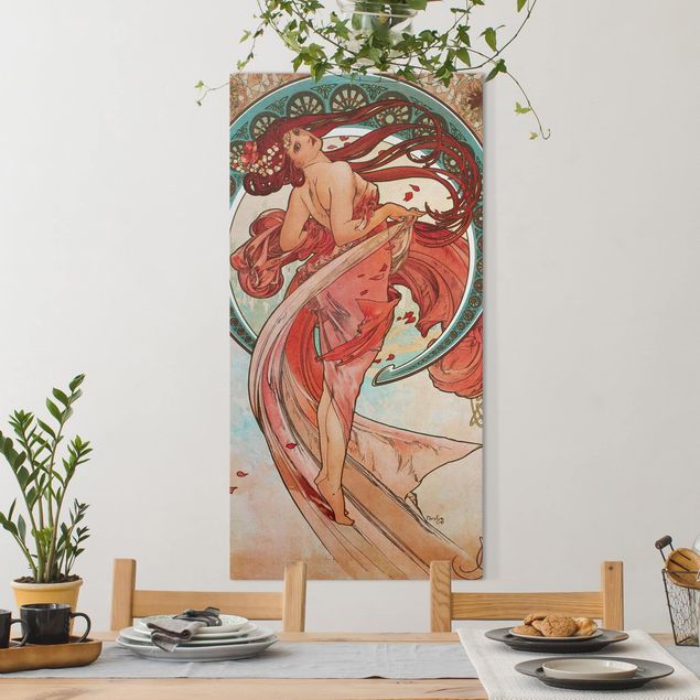 Riproduzione quadri su tela Alfons Mucha - Quattro arti - Danza