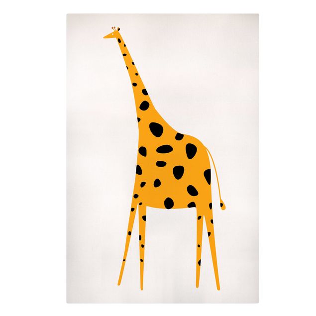 Stampe su tela Giraffa gialla