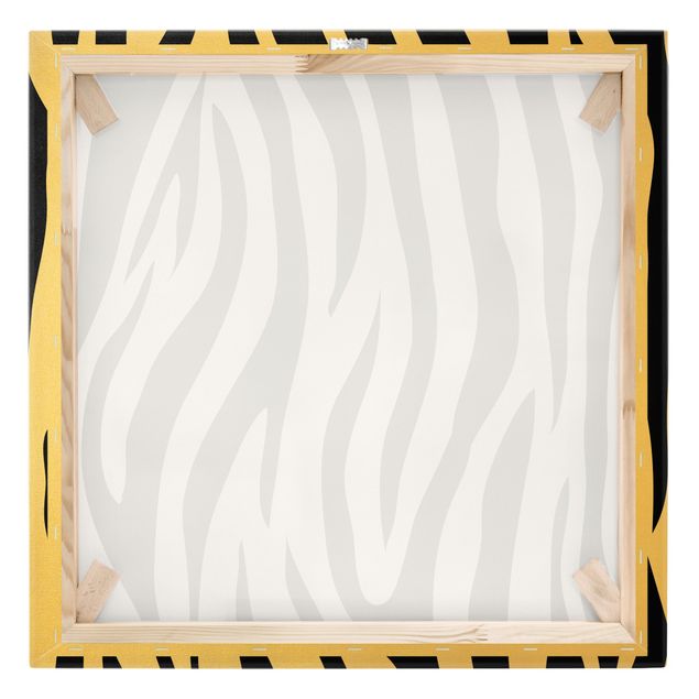 Quadro su tela oro - Zebra print