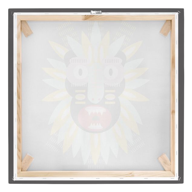 Stampa su tela - Collage Mask Ethnic - King Kong - Quadrato 1:1