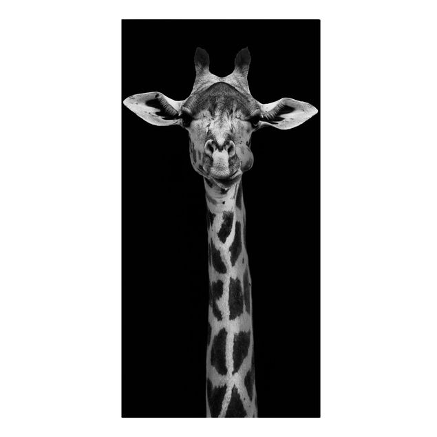Quadri moderni per soggiorno Ritratto di giraffa scura