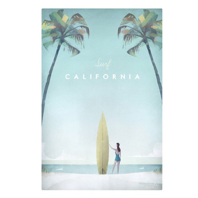 Stampa su tela Poster di viaggio - California