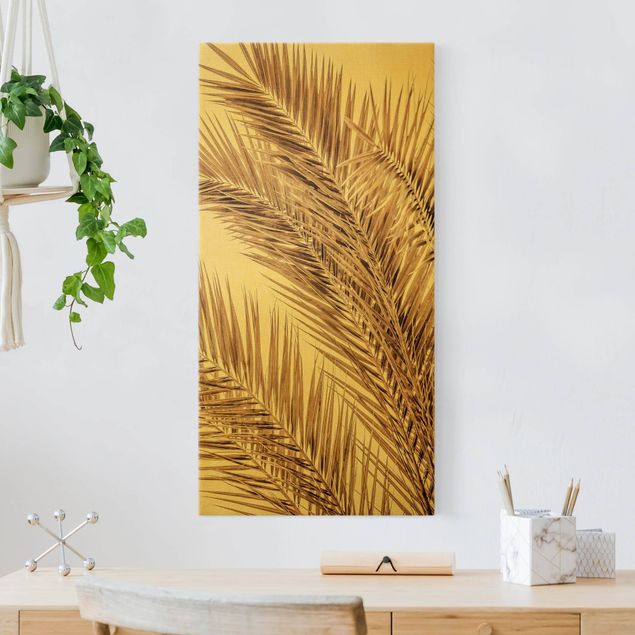  Tele oro Fronde di palma color bronzo