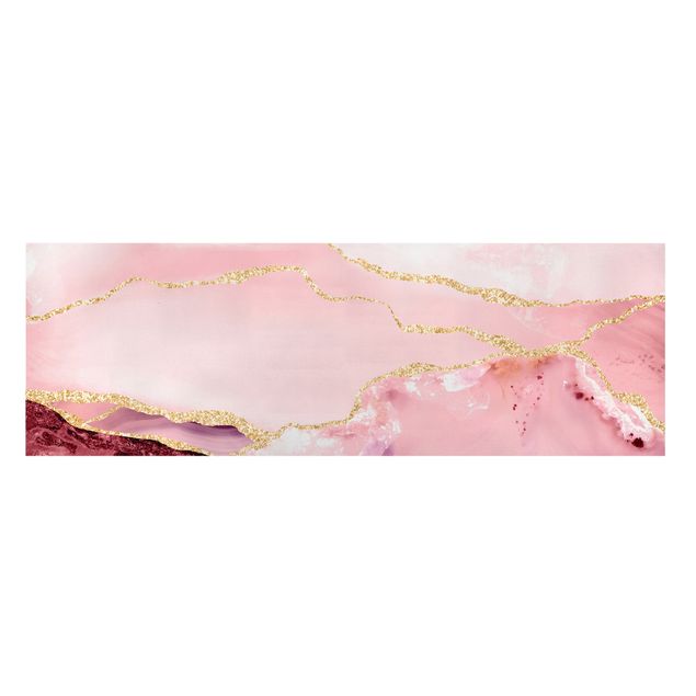 Quadri su tela Estratto Monti rosa con Golden Lines