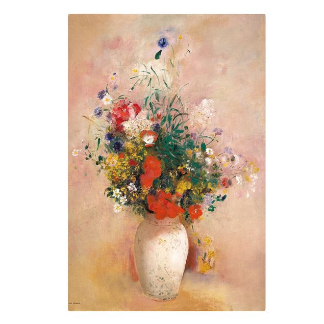 Odilon Redon quadri Odilon Redon - Vaso con fiori (sfondo rosato)