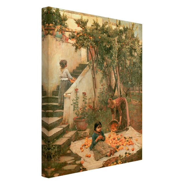 Stampe su tela John William Waterhouse - I raccoglitori di arance