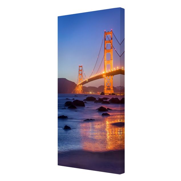 Stampa su tela - Golden Gate Bridge all'alba