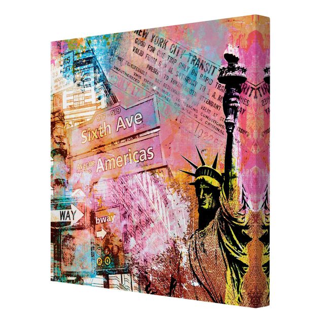 Stampe su tela Collage della Sixth Avenue di New York