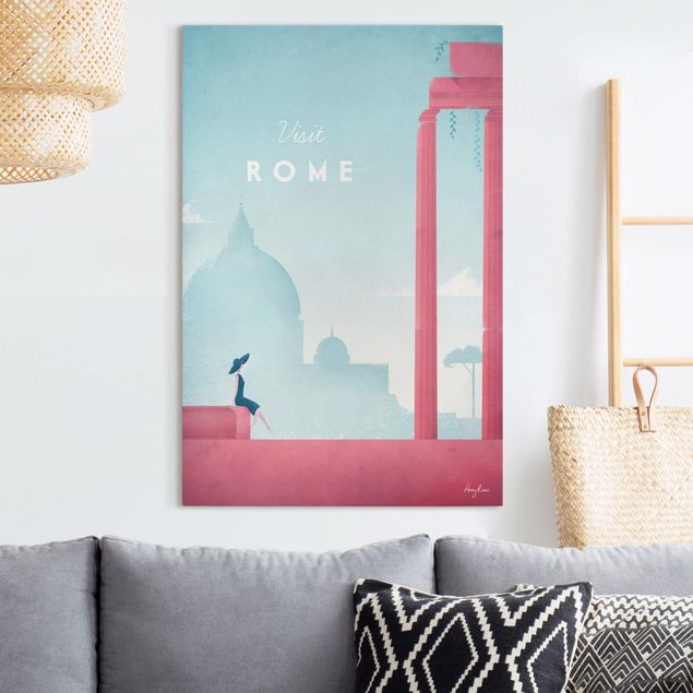 Tela Italia Poster di viaggio - Roma