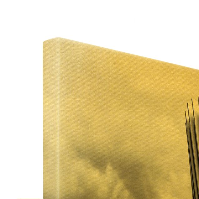 Quadro su tela oro - Architettura di luce e ombra
