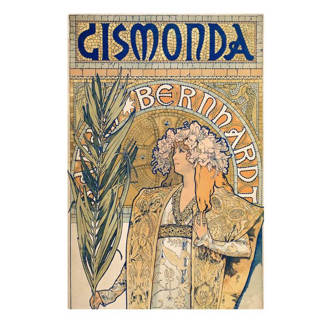Quadri su tela - Alfons Mucha - Poster Per La Gismonda Gioco