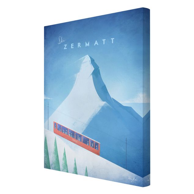 Stampa su tela - Poster di viaggio - Zermatt - Verticale 3:2