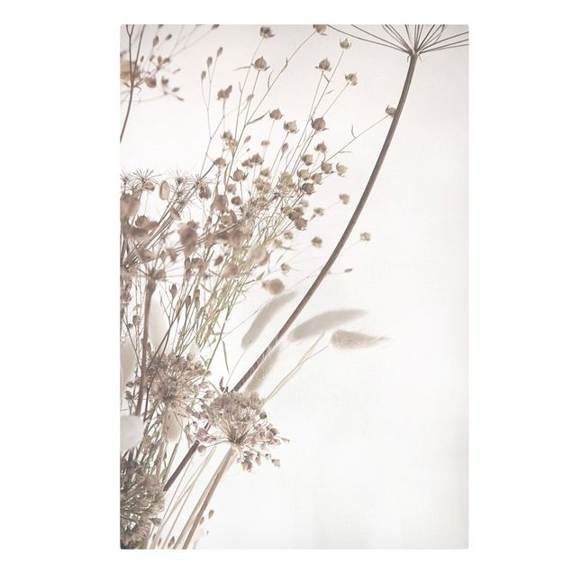 Stampa su tela Bouquet di erba e fiori ornamentali