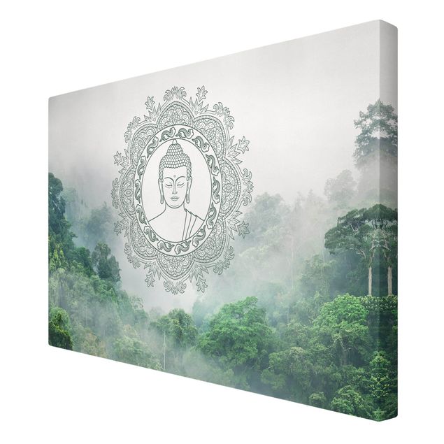Quadro su tela - Buddha Mandala nella nebbia
