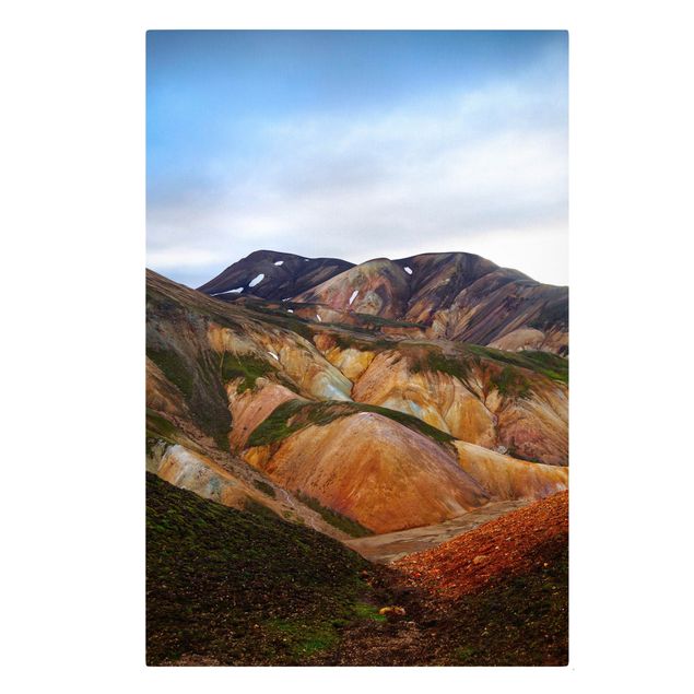 Stampa su tela Montagne colorate in Islanda