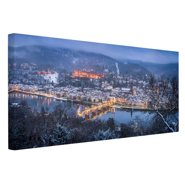 Stampa su tela Heidelberg in inverno