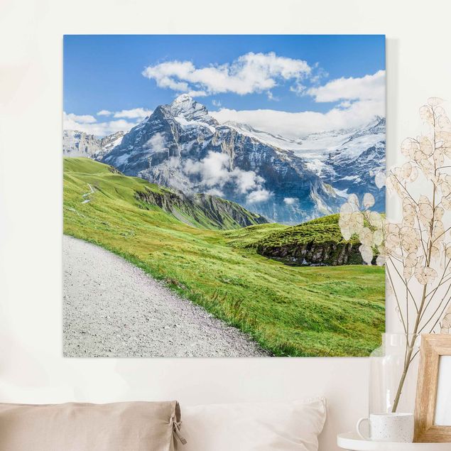 Quadri con montagne Panorama di Grindelwald