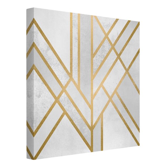 Quadri con disegni Geometria Art Déco Oro Bianco