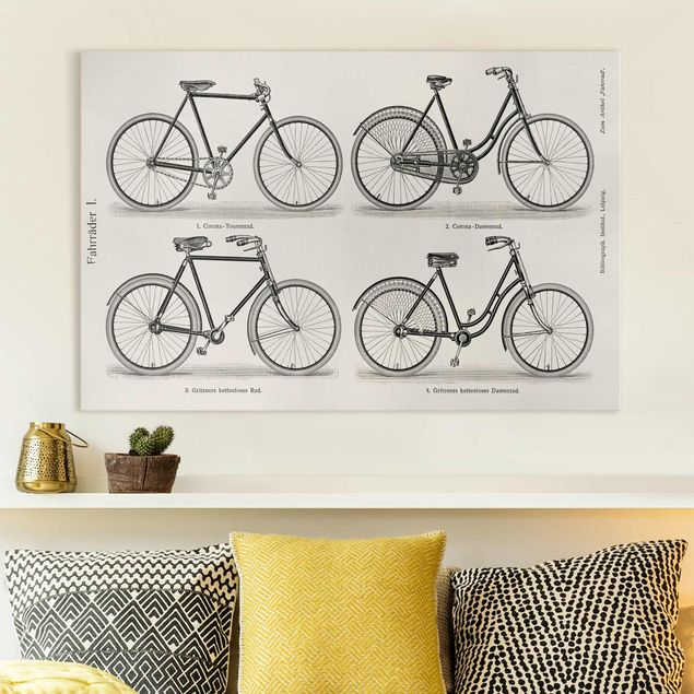 Stampa su tela vintage Poster vintage Biciclette