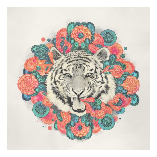 Riproduzioni su tela quadri famosi Illustrazione - Tigre Disegno Mandala Paisley