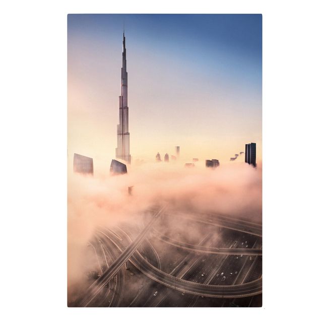 Stampa su tela - Heavenly skyline di Dubai - Verticale 2:3