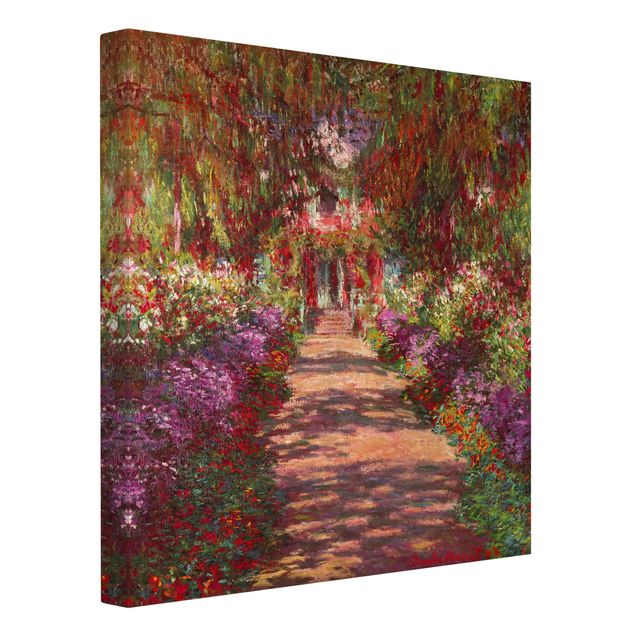 Quadri moderni per soggiorno Claude Monet - Sentiero nel giardino di Monet a Giverny