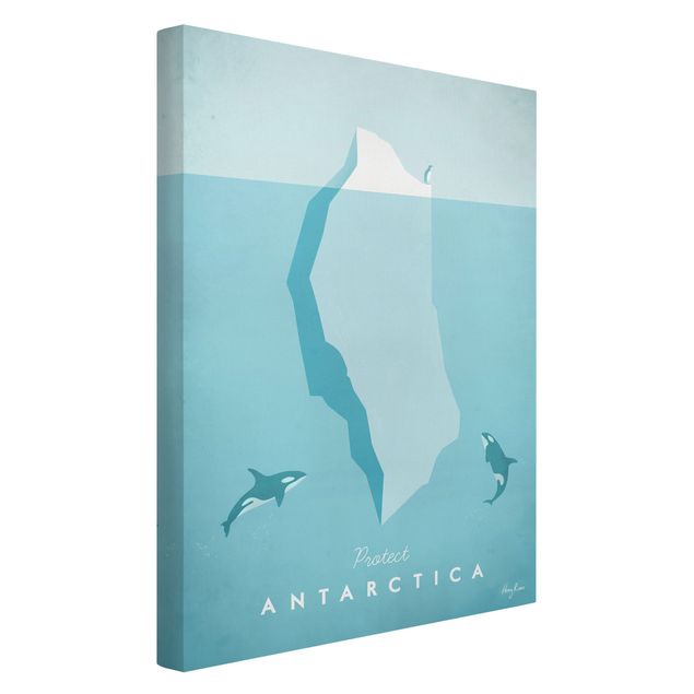 Stampa su tela vintage Poster di viaggio - Antartide