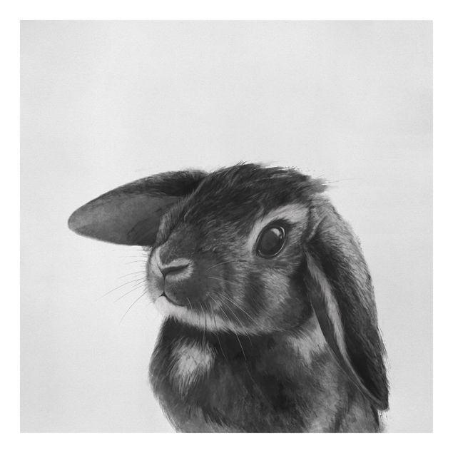 Quadri moderni per soggiorno Illustrazione - Coniglio - Disegno in bianco e nero