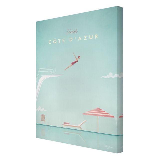 Stampa su tela - Poster Viaggi - Côte d'Azur - Verticale 3:2