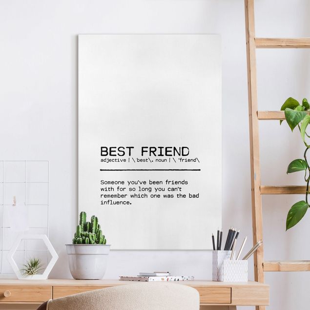 Scritte su tela Definizione di migliore amico