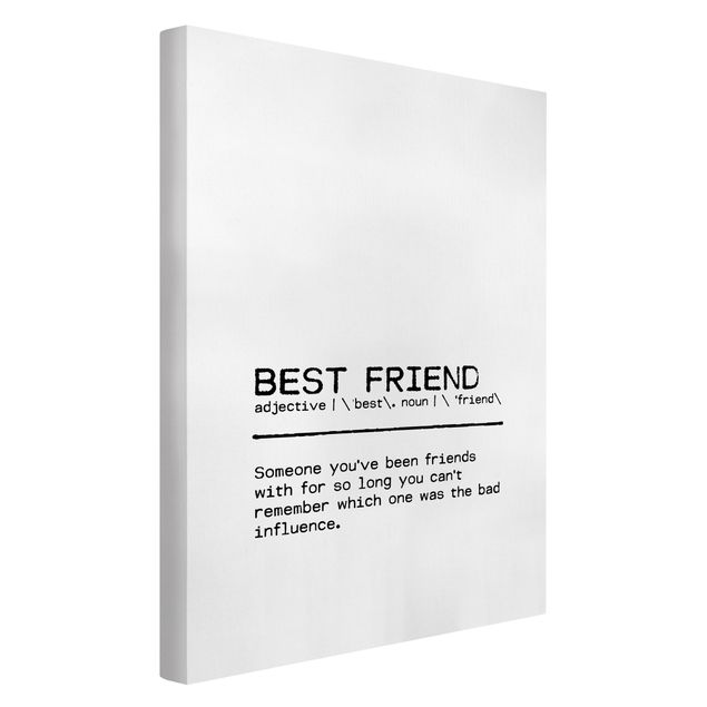Stampa su tela Definizione di migliore amico