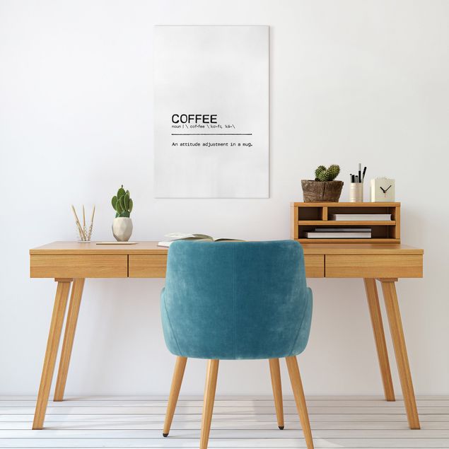 Riproduzione quadri su tela Definizione Caffè Atteggiamento
